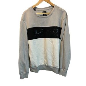 MENS BUFFALO Colour Blocked Graphic Print Long Sleeve Casual Pullover Sweatshirt